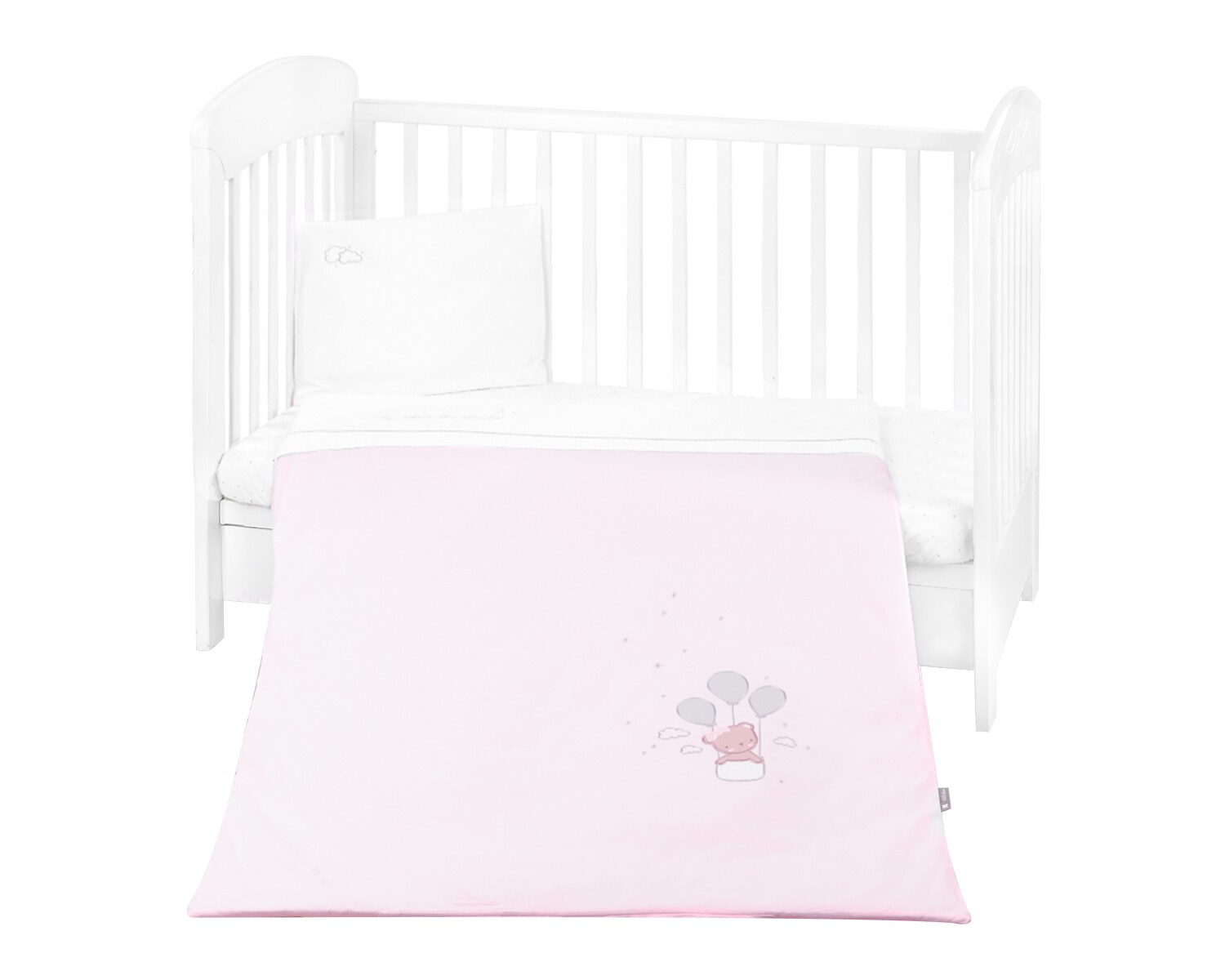 Kikkaboo Babybettw&auml;sche Set Dream Big 5-teilig Decke 135 x 95cm Kissen 45 x 35cm rosa 