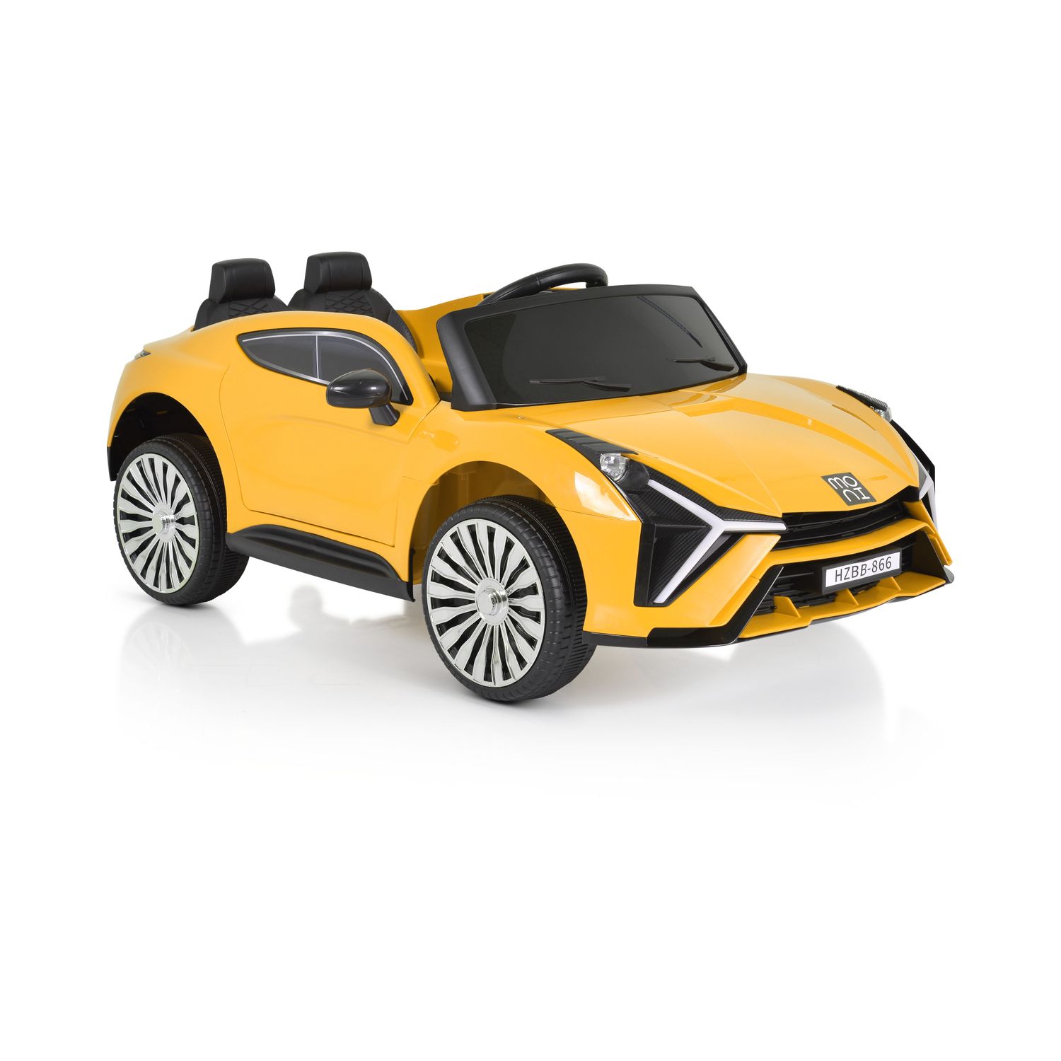 Moni Kinder Elektroauto Dakota Musikfunktion Fernbedienung Sicherheitsgurt MP3 gelb 