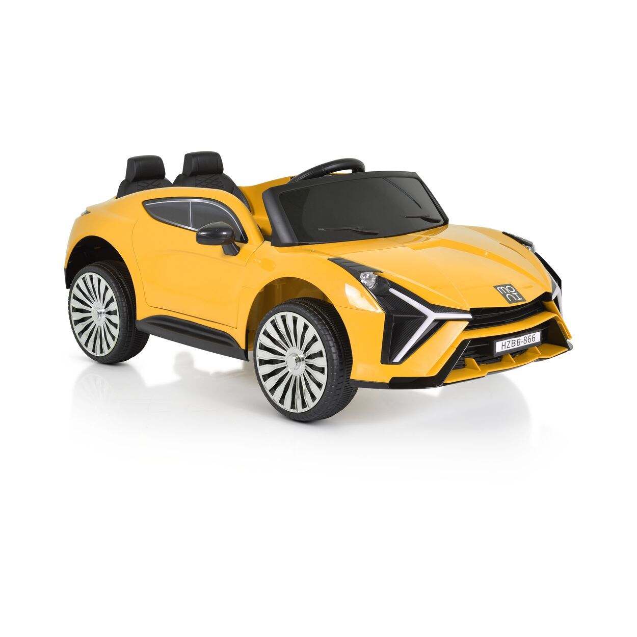 Kinder Elektroauto Dakota Musikfunktion Fernbedienung Sicherheitsgurt MP3 gelb