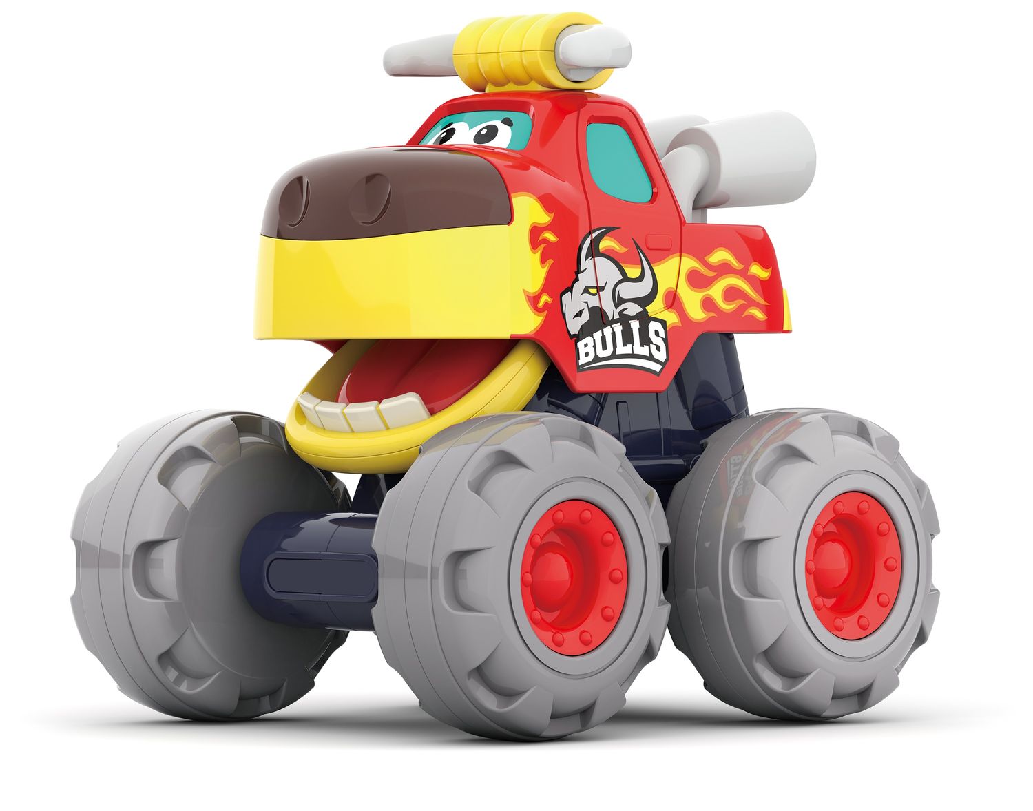 Moni Spielzeug Monstertruck 3151 Monsterdesign, beweglicher Mund, Spielzeugauto rot 