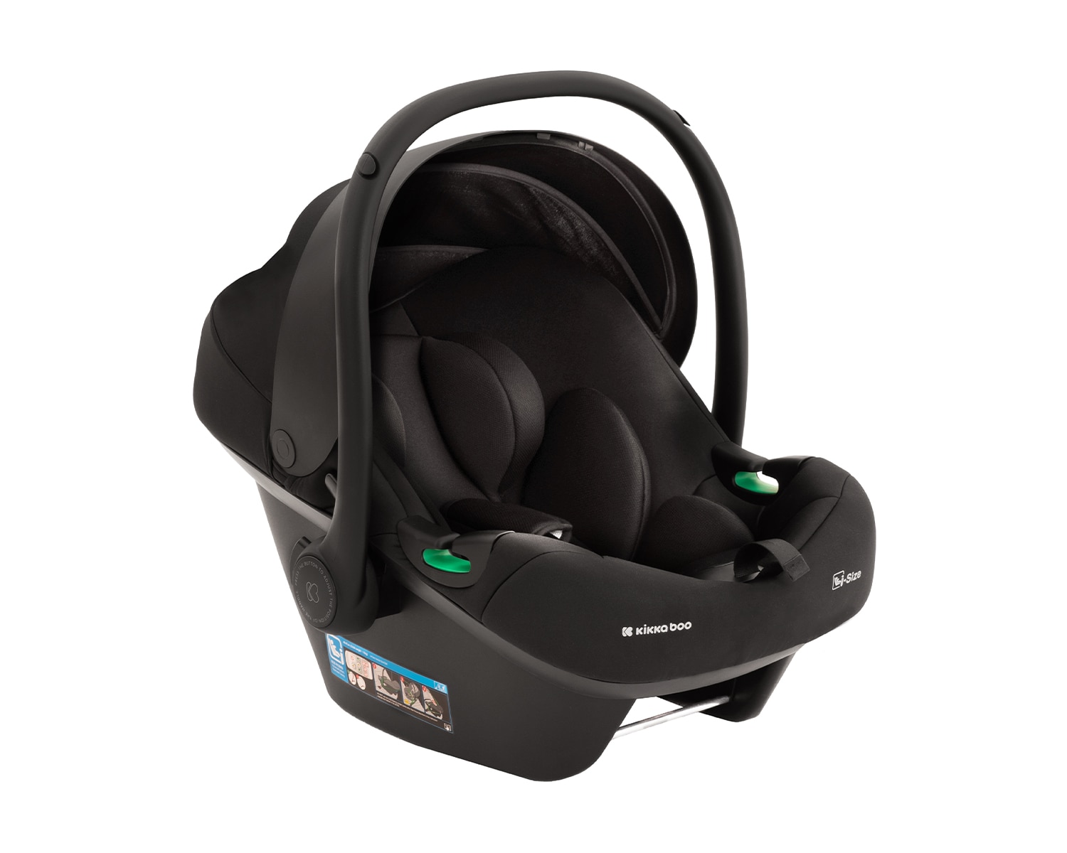 Kikkaboo Babyschale i-Prime i-Size (40 - 87 cm) Gruppe 0+ Kopfst&uuml;tze verstellbar schwarz 