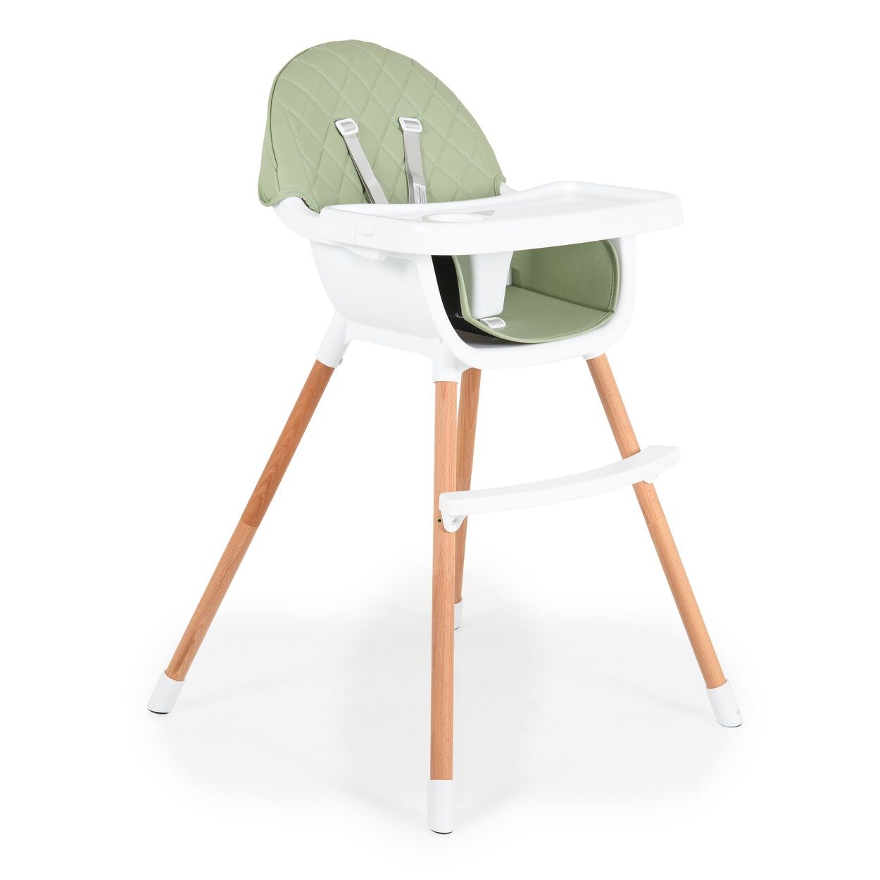 Cangaroo Kinderhochstuhl Gelato 2 in 1 Gurt, Kinderstuhl, Tisch verstellbar grün