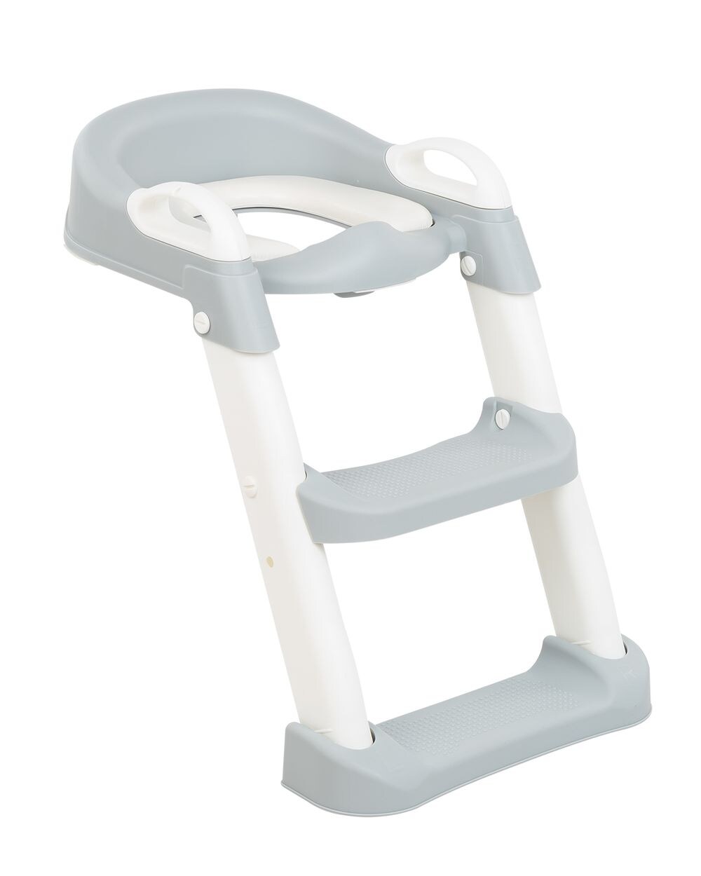 Kikkaboo Toilettenaufsatz Lea, Leiter, Toilettensitz, Griffe, Stufen verstellbar hellgrau