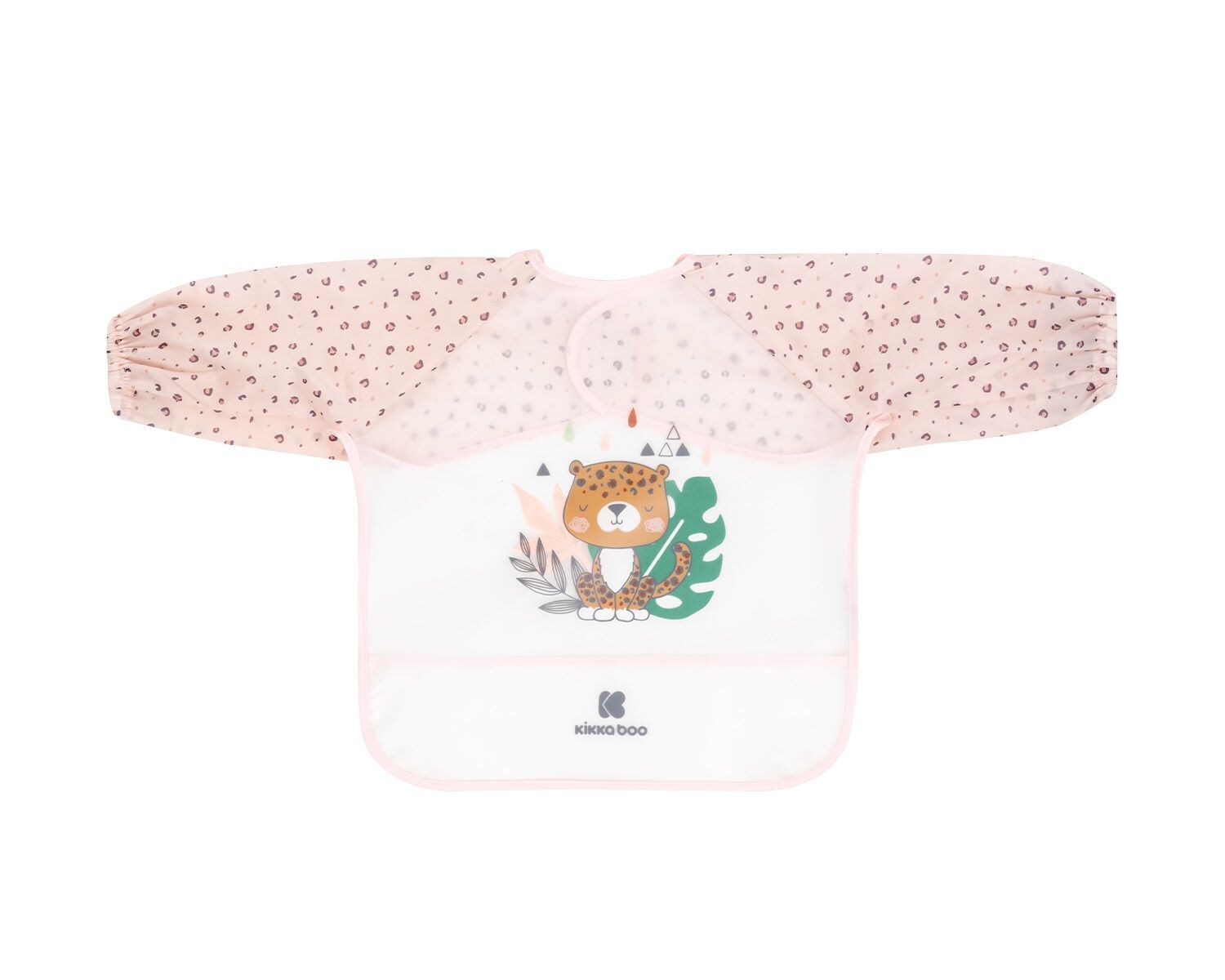 Babylatz Savanna langarm mit Krümelfänger, wasserdicht, Selbstverschluss pink