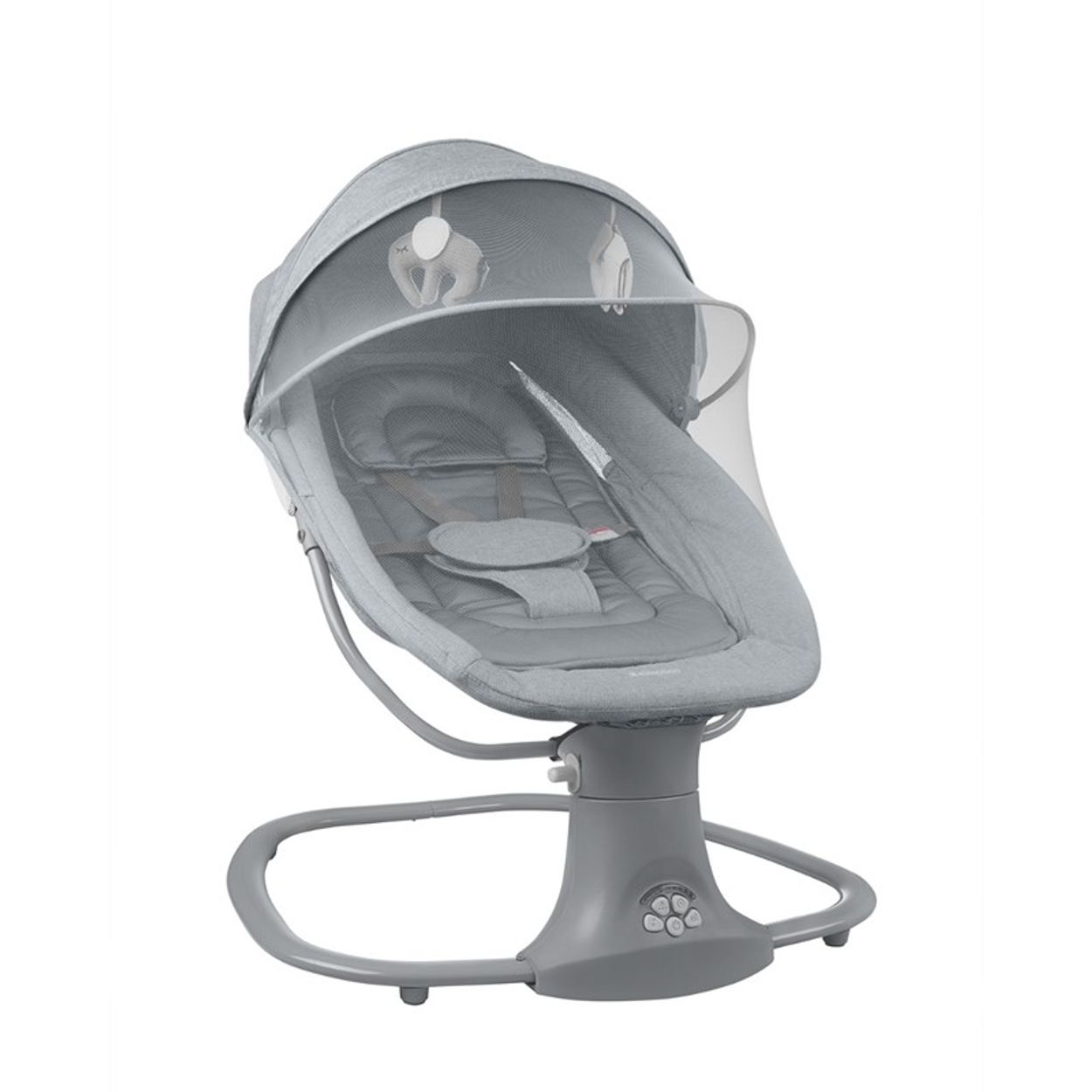 Kikkaboo Babywippe Winks 2 in 1 Stuhl, Moskitonetz, ?Timer, Musik, Fernbedienung braun 