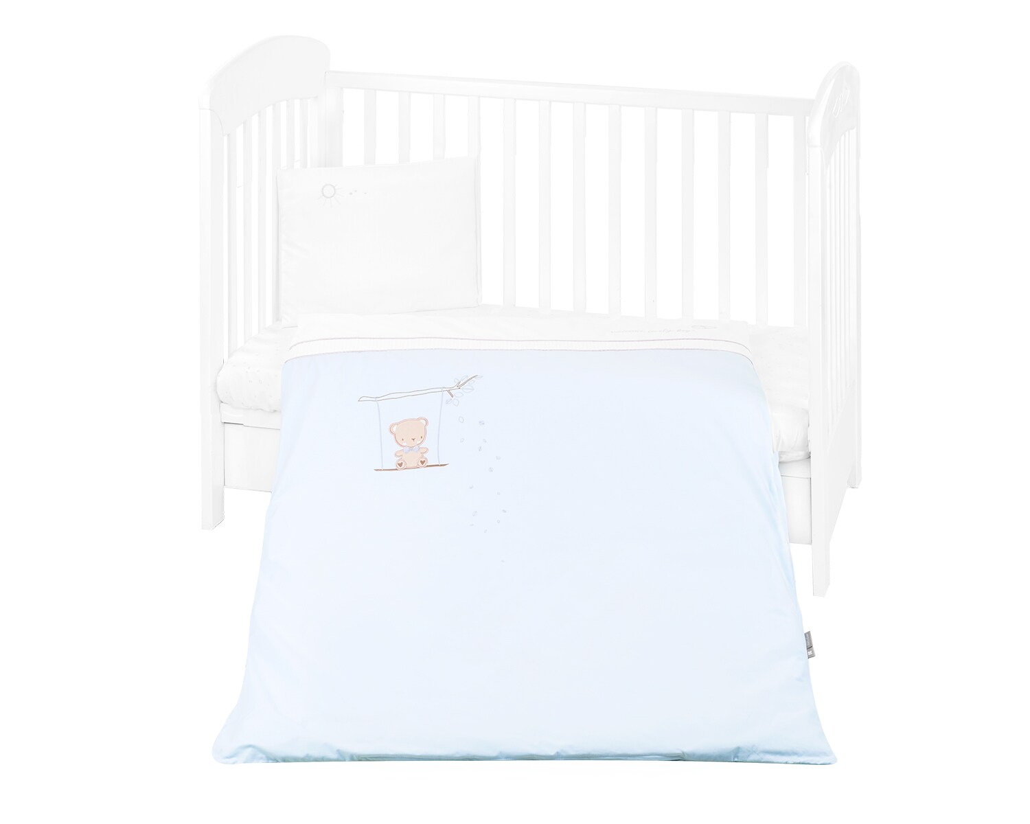 Kikkaboo Babybettw&auml;sche-Set Dream Big 3-tlg. Bezug 135 x 95 Kissen 45 x 35 Laken blau 