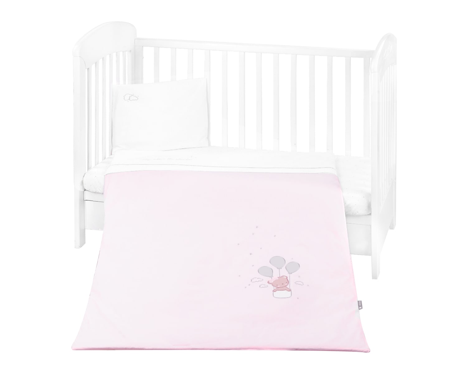 Kikkaboo Babybettw&auml;sche-Set Dream Big 3-tlg. Bezug 135 x 95 Kissen 45 x 35 Laken rosa 