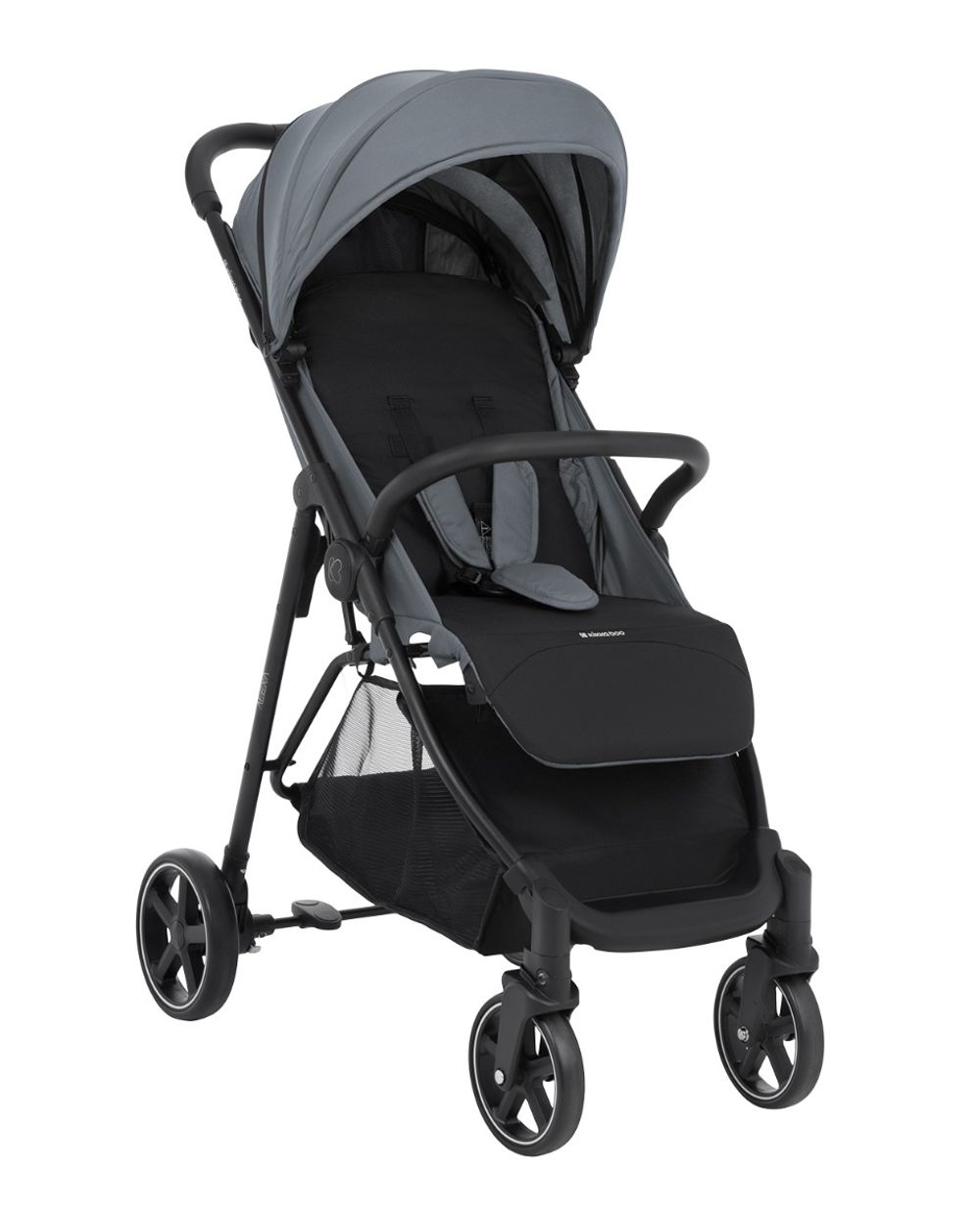 Kikkaboo Kinderwagen, Buggy Alexa 22 kg faltbar, R&uuml;ckenlehne verstellbar, Gurt grau 