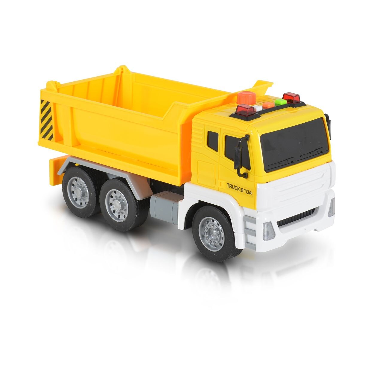 Spielzeug-LKW Muldenkipper 1:12 Sound- und Lichteffekte Kippfunktion Dumper gelb