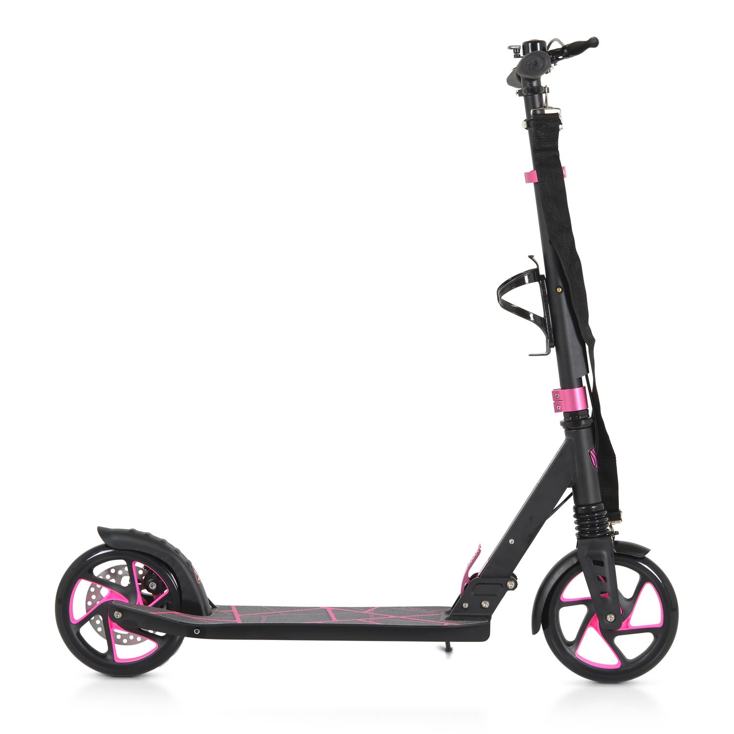 Byox Kinderroller Chic PU-R&auml;der, LED-Licht, ABEC-7 Lager, Seitenst&auml;nder, faltbar pink 