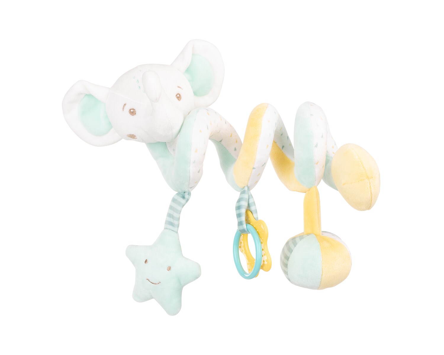 Kikkaboo Stoffspielzeug Activity-Spirale Tierform Bei&szlig;ring Greifling ab Geburt gelb 