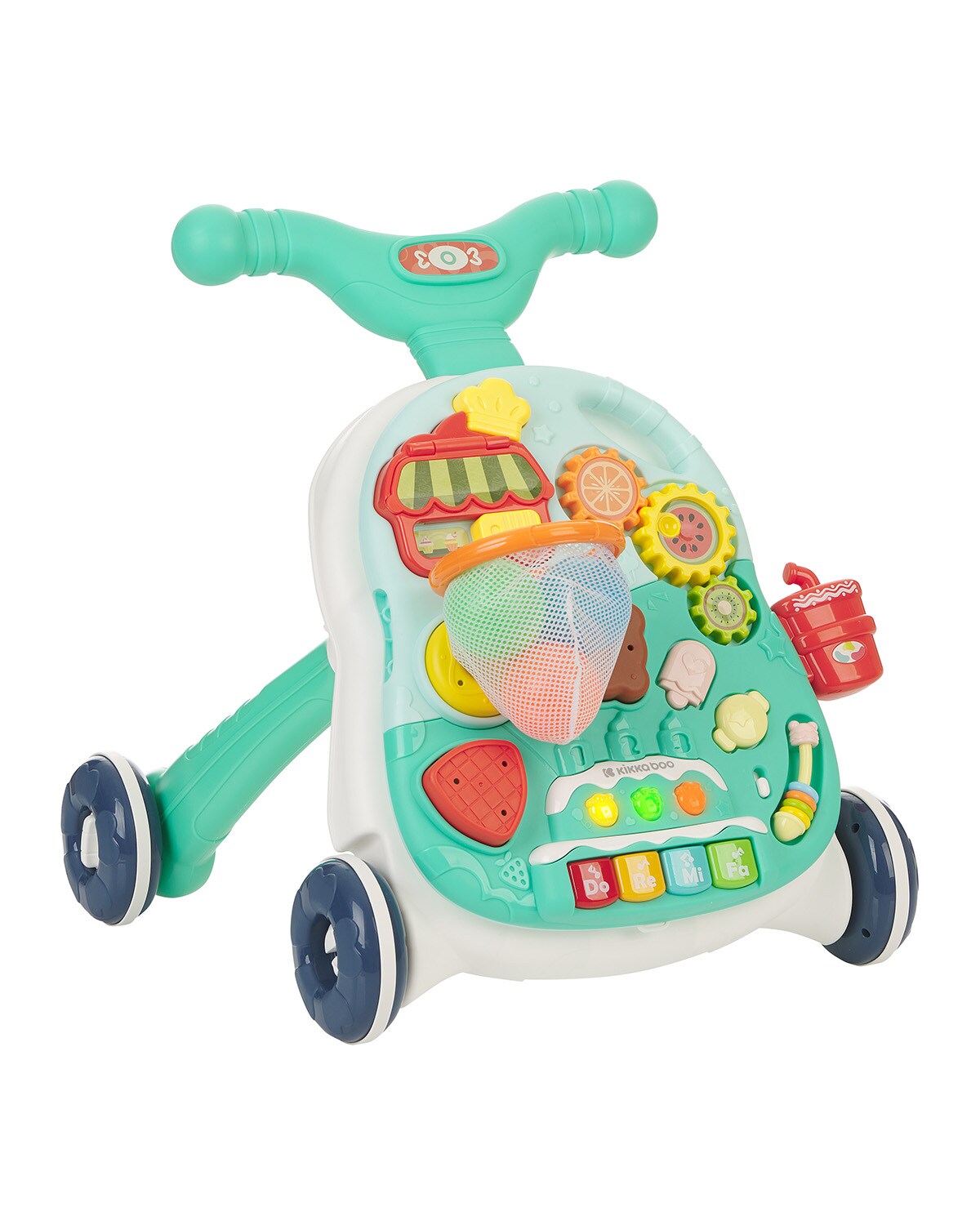 Kikkaboo Lauflernwagen 2 in 1 Candy Party Spieltisch Korb, Bälle, Musik, Licht grün