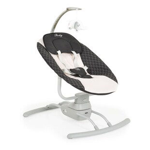 Moni Babywippe elektrisch Rocky Kissen Musik Stofftier Moskitonetz Fernbedienung beige 