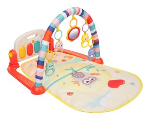 Kikkaboo Spielbogen, Krabbeldecke Happy Owl Klaviertasten, Greiflinge, Musik rot 