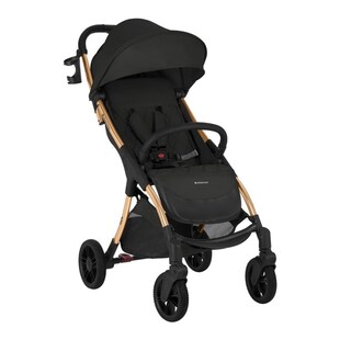 Kikkaboo Kinderwagen Buggy Cloe bis 22 kg Aluminiumrahmen faltbar Getränkehalter schwarz gold 