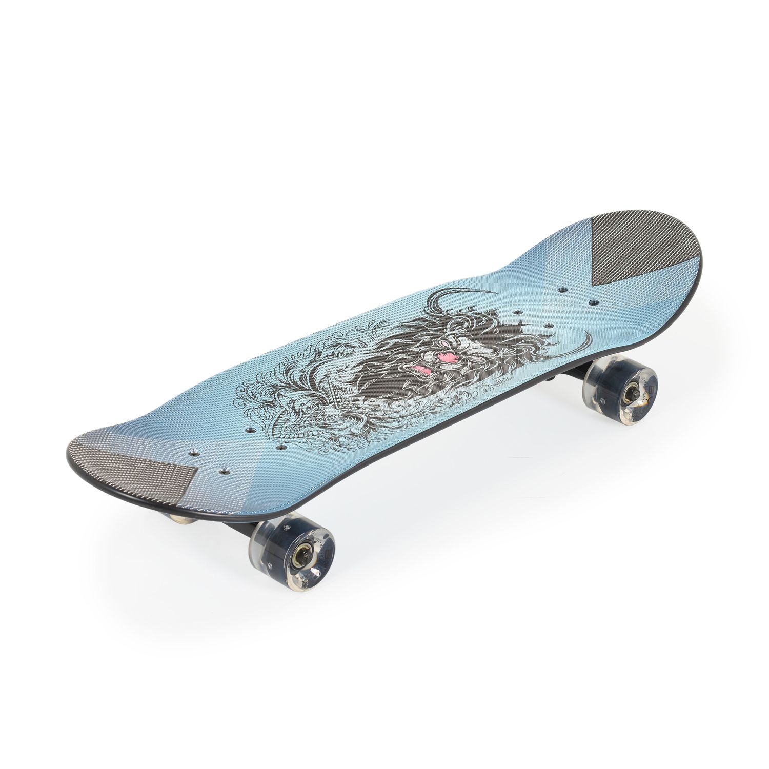 Byox Skateboard 28 Zoll ABEC-7 Aluminium PU-Leuchtr&auml;der LED Deckgr&ouml;&szlig;e 71 x 20 cm blau 