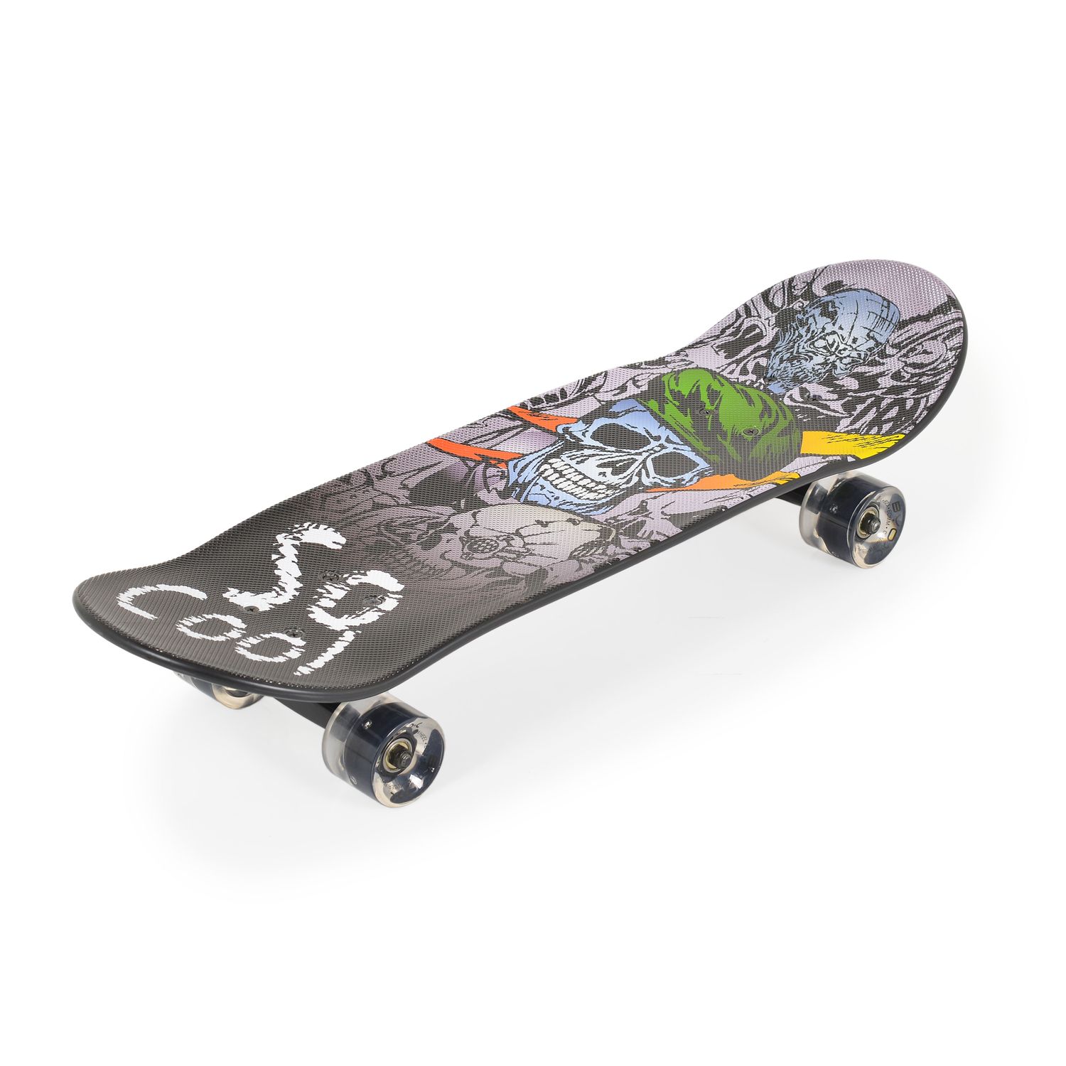 Byox Skateboard 28 Zoll ABEC-7 Aluminium PU-Leuchtr&auml;der LED Deckgr&ouml;&szlig;e 71 x 20 cm schwarz 