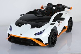 ES-Toys Kinder Elektroauto Lamborghini Huracan STO Drift Fernbedienung MP3 USB weiß 