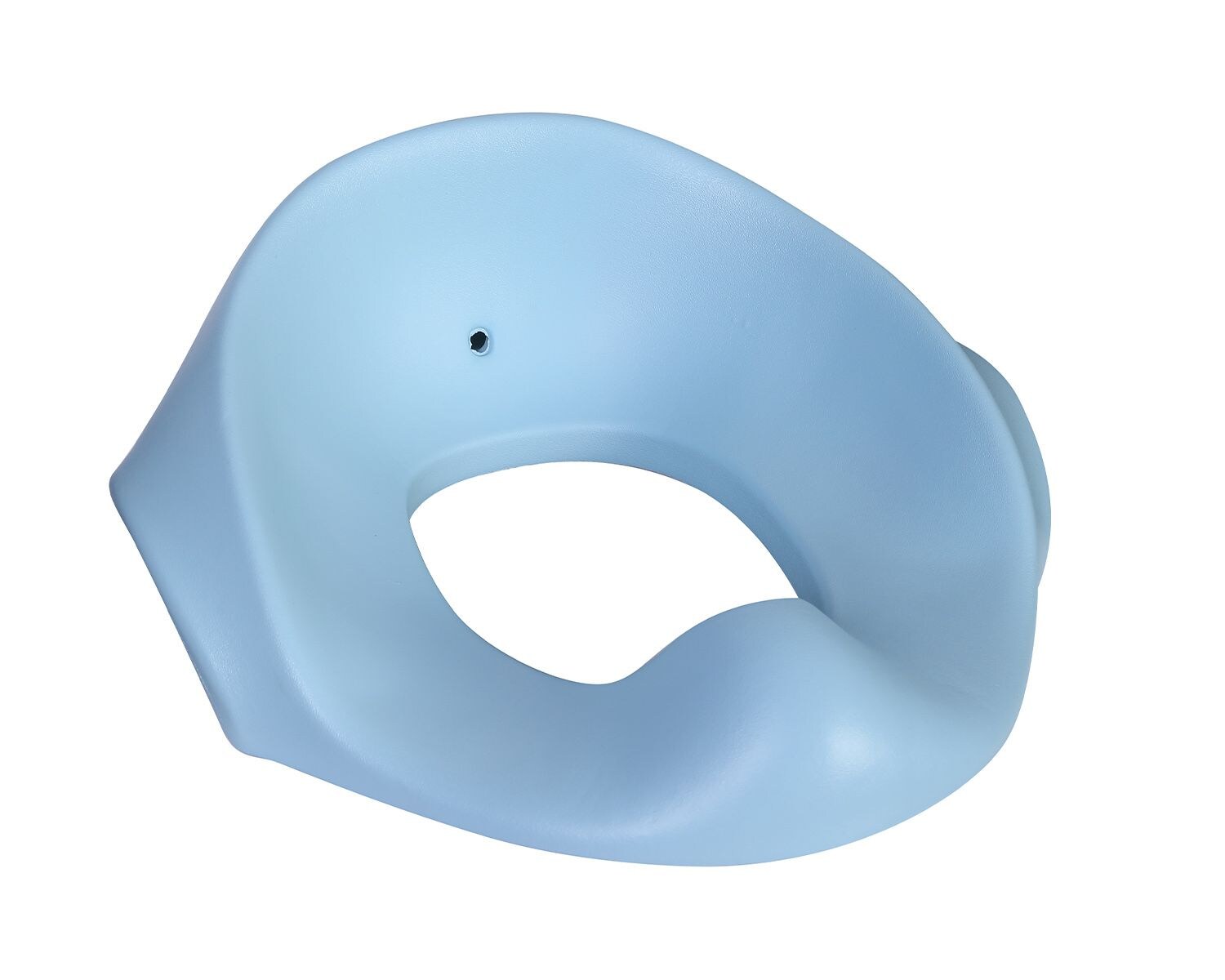 Toilettensitz Flipper, anatomische Form, Spritzschutz, Seitengriffe blau
