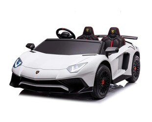 Kikkaboo Kinder Elektroauto Lamborghini Aventador SVJ Zweisitzer Stoßdämpfer EVA weiß 