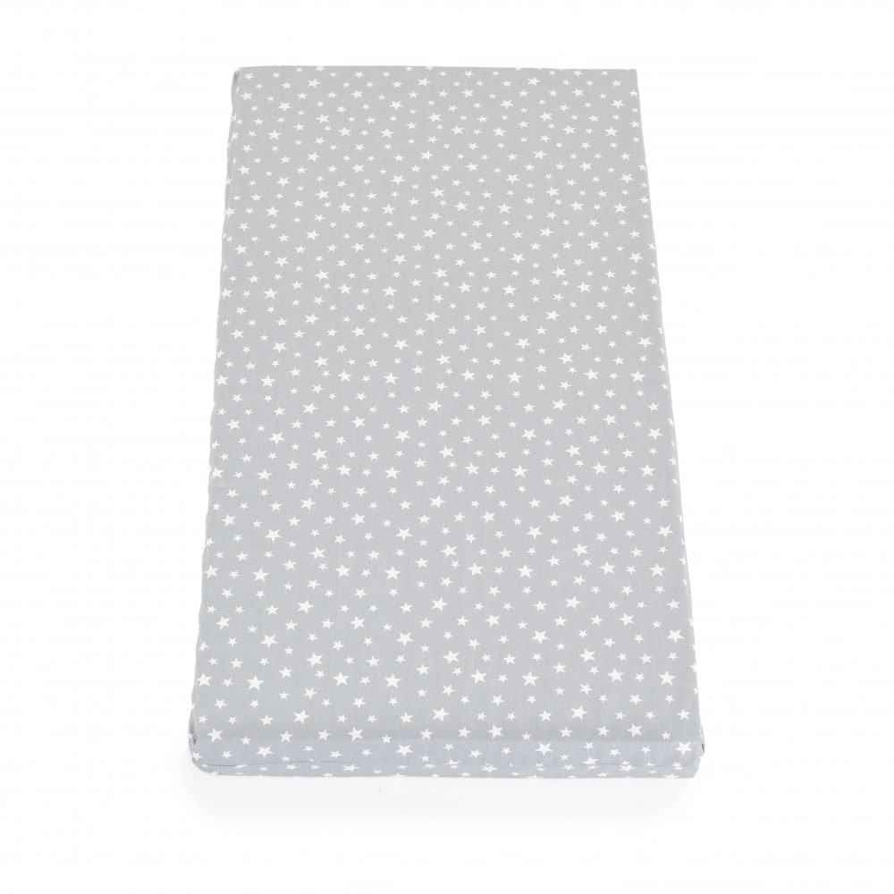Moni Babybett-Matratze Classico 120 x 60 x 9 cm, Bezug abnehmbar, 100% Baumwolle hellgrau 