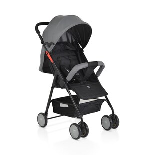 Moni Kinderwagen, Buggy Capri klappbar, Sicherheitsgurt, Rückenlehne verstellbar grau 