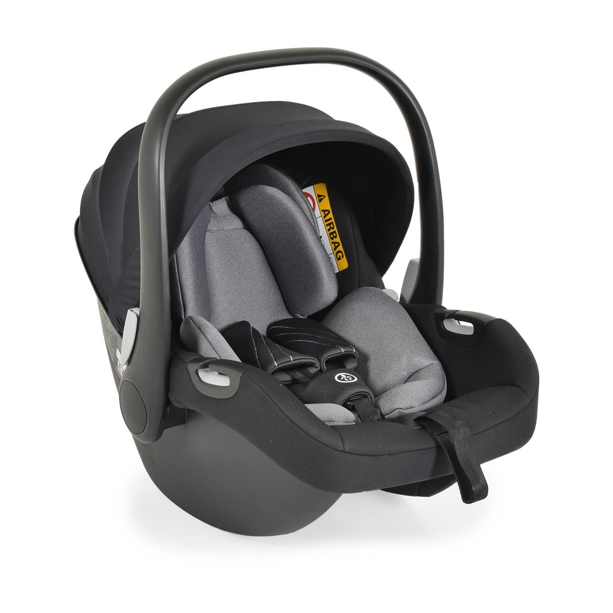 Babyschale i-Size (40 - 83cm) Gruppe 0+ Gurt, verstellbare Kopfstütze grau