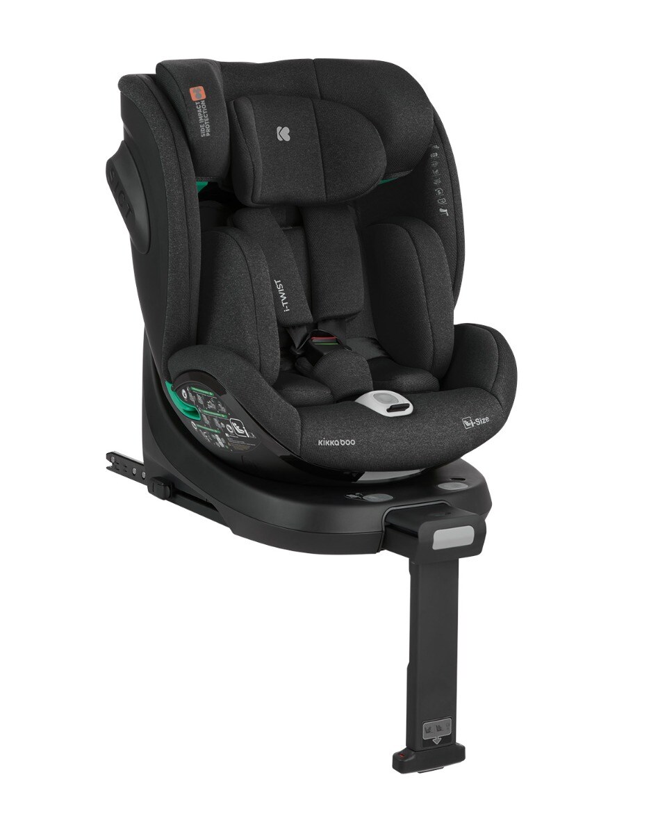 Kindersitz i-Twist i-Size (40-150 cm) Gruppe 0+/1/2/3 Stützbein Isofix schwarz