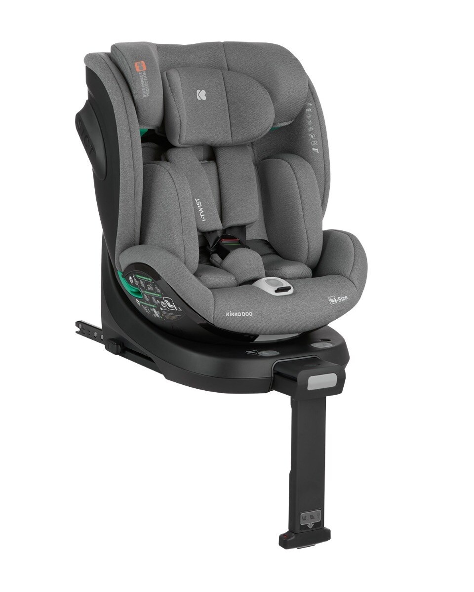Kindersitz i-Twist i-Size (40-150 cm) Gruppe 0+/1/2/3 Stützbein Isofix dunkelgrau