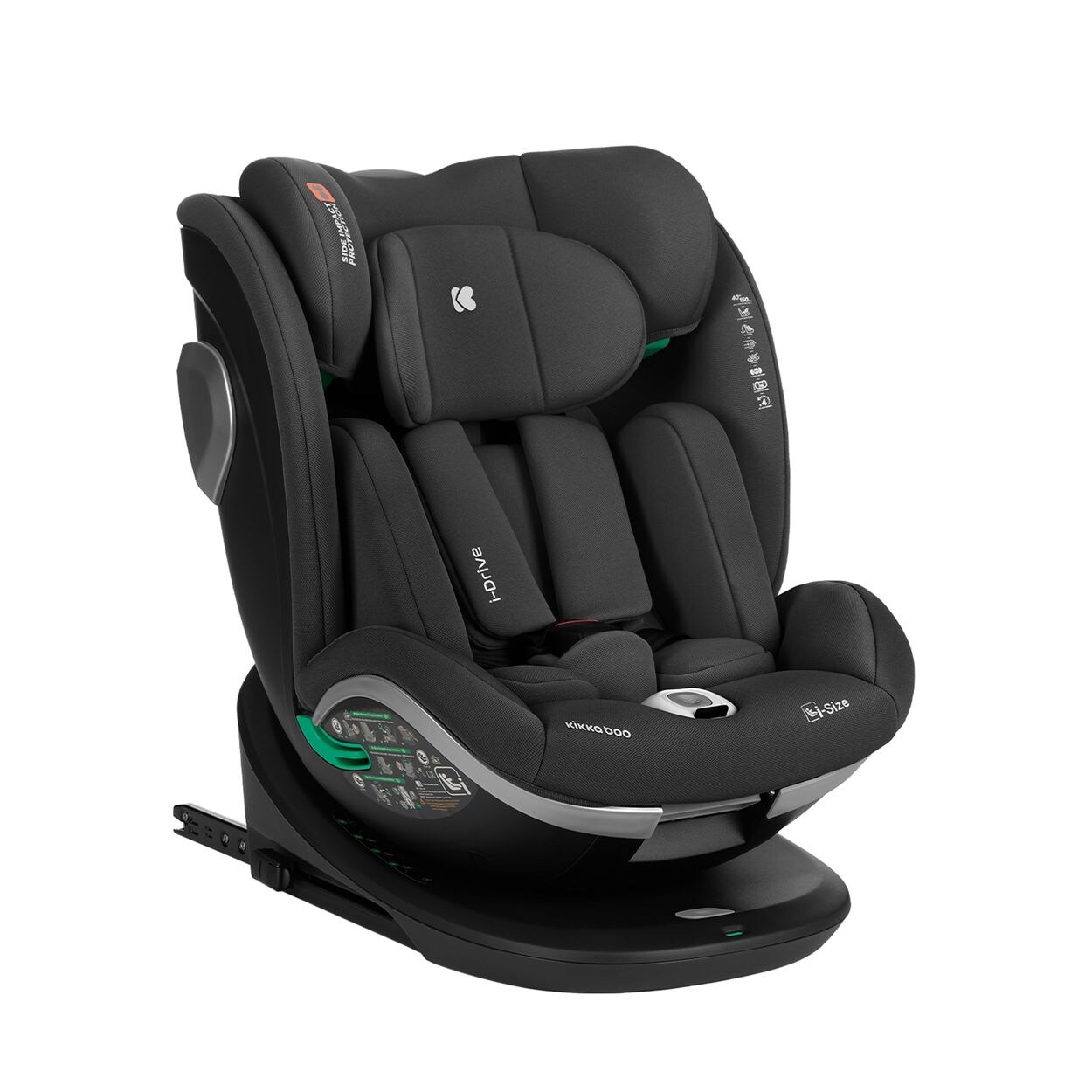 Kindersitz i-Drive i-Size (40-150cm) Isofix Top Tether, Kopfstütze, SPS schwarz