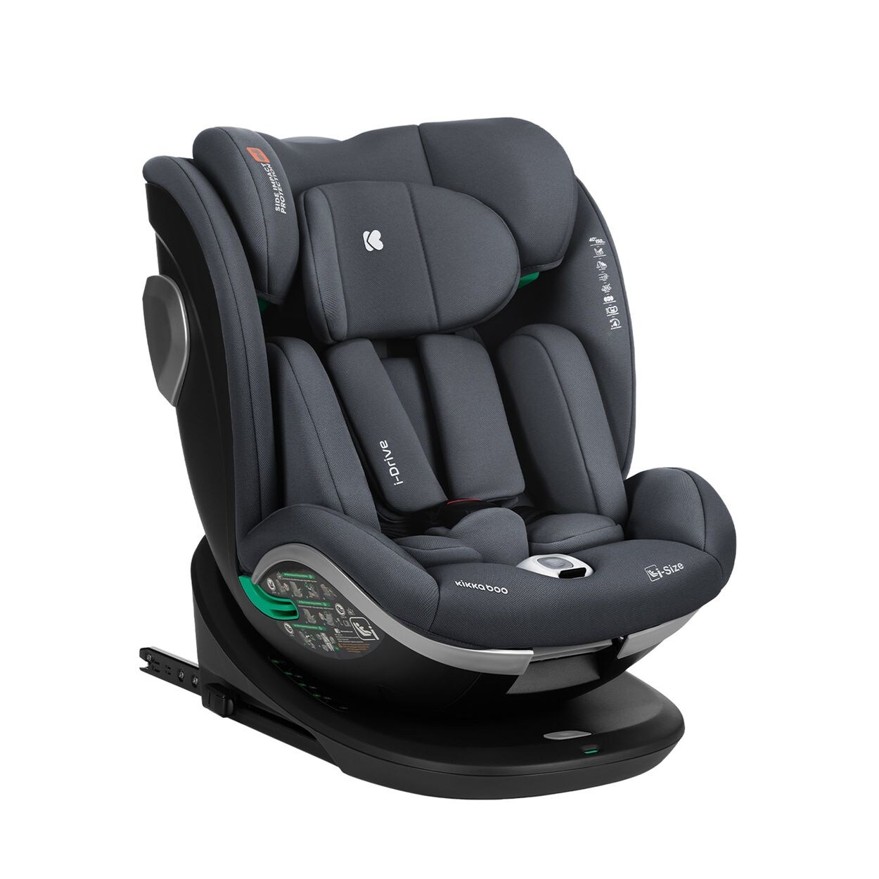 Kindersitz i-Drive i-Size (40-150cm) Isofix Top Tether, Kopfstütze, SPS grau