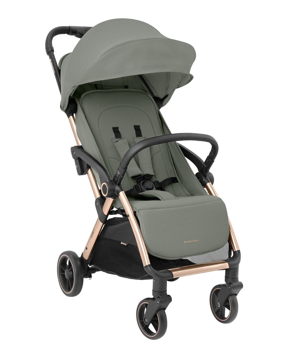 Kikkaboo Kinderwagen, Buggy Eden bis  Federung Regenschutz zusammenklappbar grün