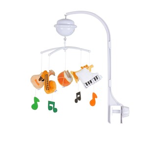 Chipolino Musikmobile Bluetooth-Funktion Projektor Plüschfiguren Universalklemme orange 
