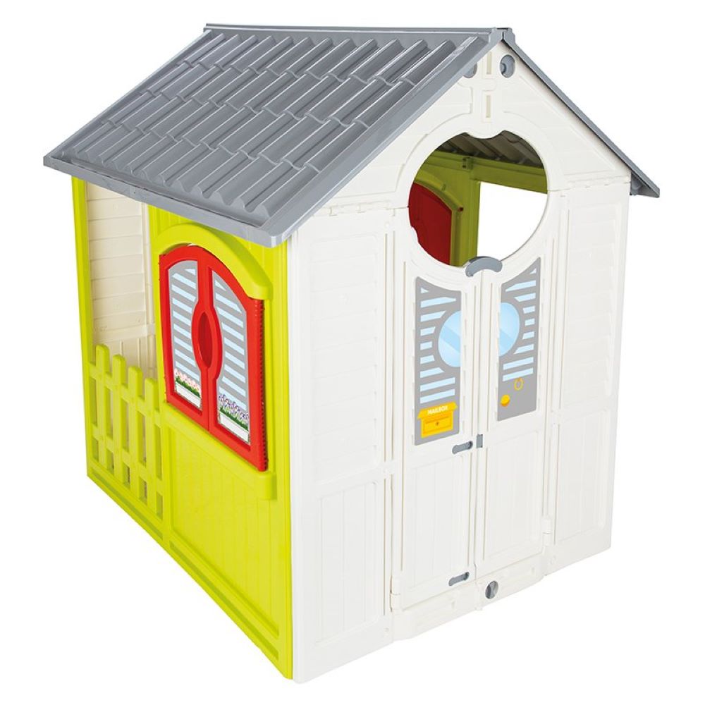 Pilsan Kinderspielhaus 06091 Kunststoff klappbar T&uuml;r Fenster 110 x 92 x 109 cm wei&szlig; 