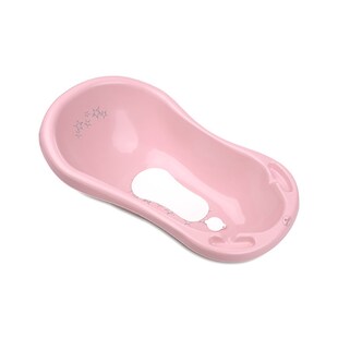 Lorelli Babybadewanne 1013046 Wasserablauf 84 cm Ablagefächer ergonomische Form rosa 