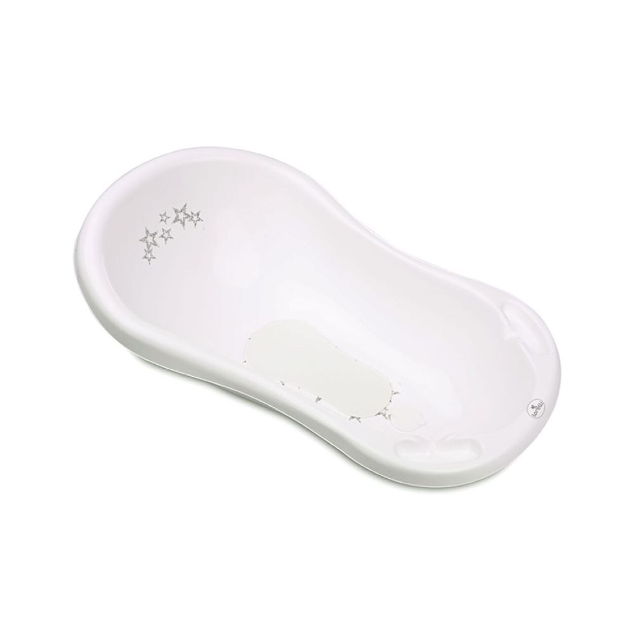 Babybadewanne 1013046 Wasserablauf 84 cm Ablagefächer ergonomische Form weiß uni