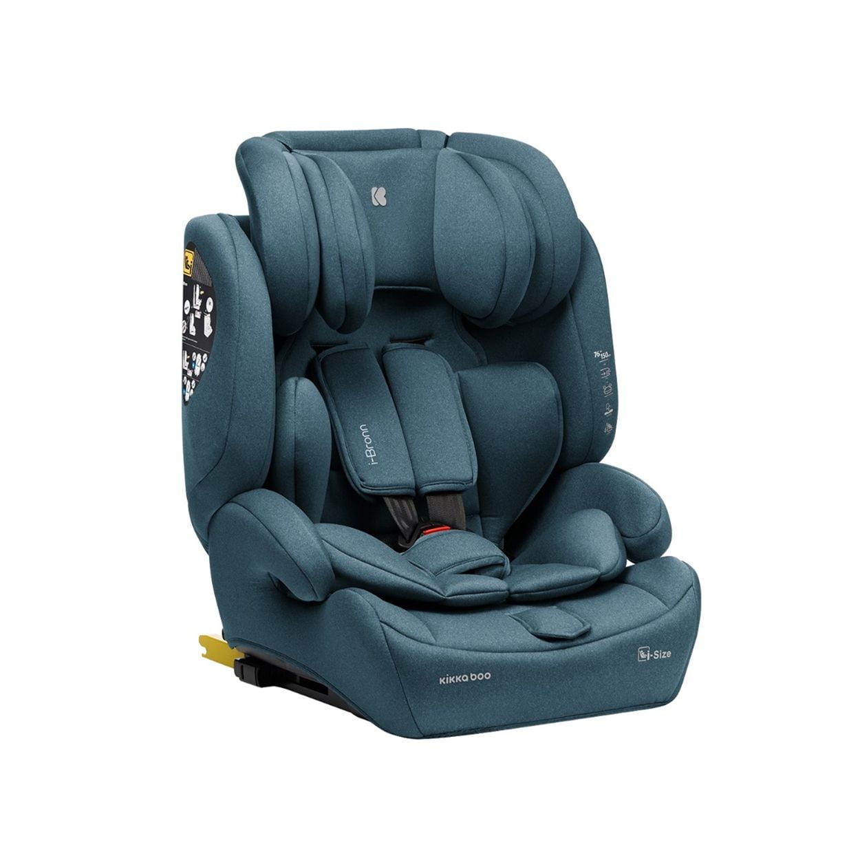 Kikkaboo Kindersitz I-Bronn i-Size (76-150cm) Isofix, Top Tether, Kissen, Gurt gr&uuml;n 