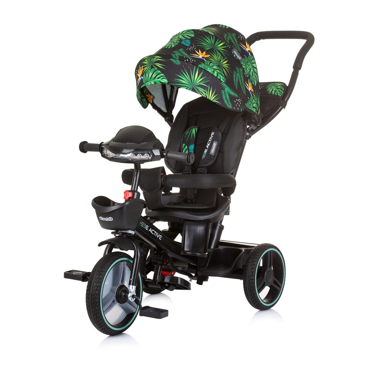 Tricycle Dreirad Be Active 2 in 1 Sitz drehbar Musik Licht drehbar grün