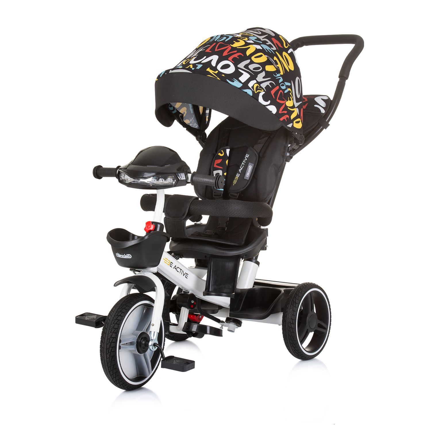 Chipolino Tricycle Dreirad Be Active 2 in 1 Sitz drehbar Musik Licht drehbar bunt 