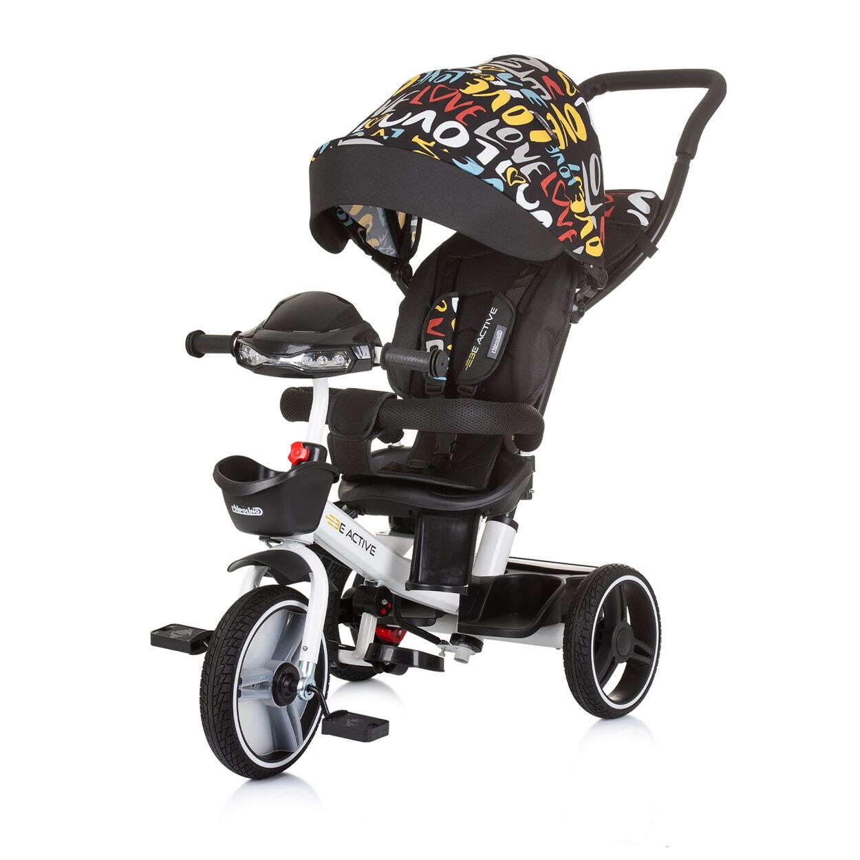 Tricycle Dreirad Be Active 2 in 1 Sitz drehbar Musik Licht drehbar bunt