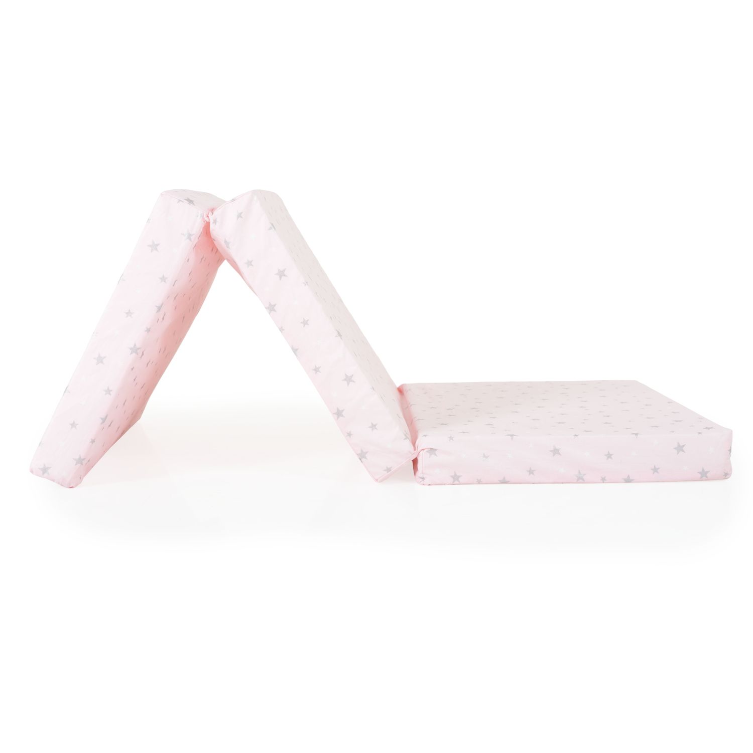 Moni Babybett Klappmatratze Mirage 120 x 60 x 6 cm Bezug waschbar Rei&szlig;verschluss rosa 