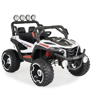 Moni Kinder Elektroauto Jeep Jakarta BLK-819, Fernbedienung, MP3, vier Motoren weiß 