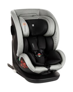 Kikkaboo Kindersitz i-View i-Size (40-150cm) Isofix Top Tether 360-Grad-Drehung hellgrau 