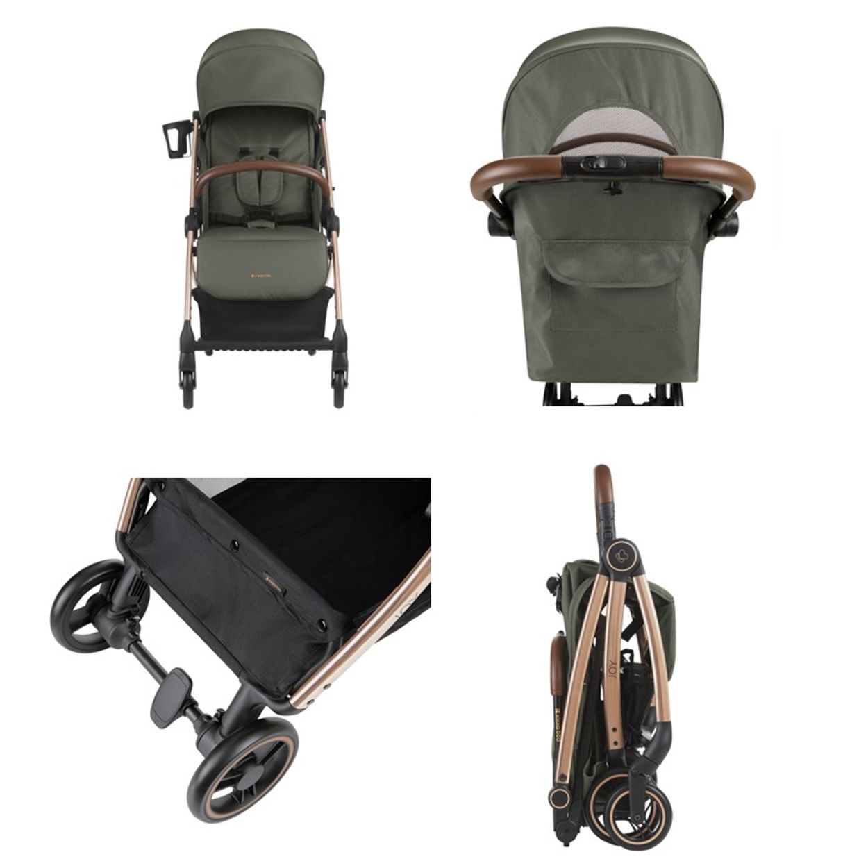 Kikkaboo Kinderwagen, Buggy Joy bis 22 kg, Rckenlehne verstellbar, faltbar  grn