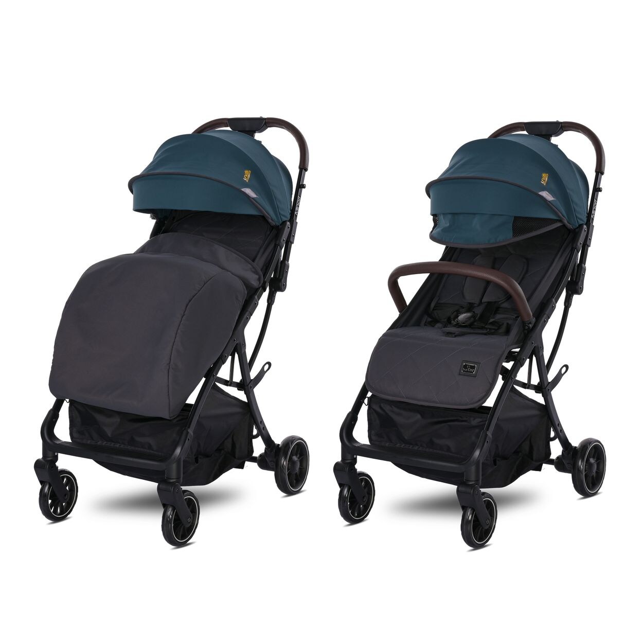 Kinderwagen Buggy Minori faltbar PU-Räder Getränkehalter Fußabdeckung grün