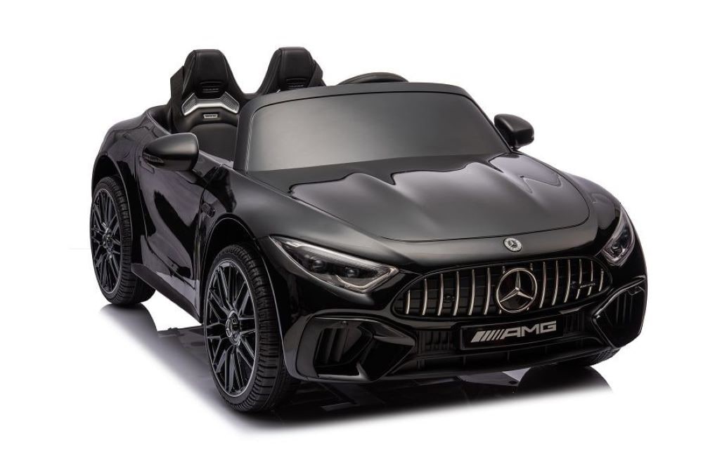 ES-Toys Elektro Kinderauto Mercedes SL63 AMG EVA-Reifen Sto&szlig;d&auml;mpfer lizenziert schwarz 