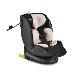 Cangaroo Kindersitz i-Size Castor (40-150cm) Gruppe 0/1/2/3 Isofix, Kopfschutz beige/rosa 
