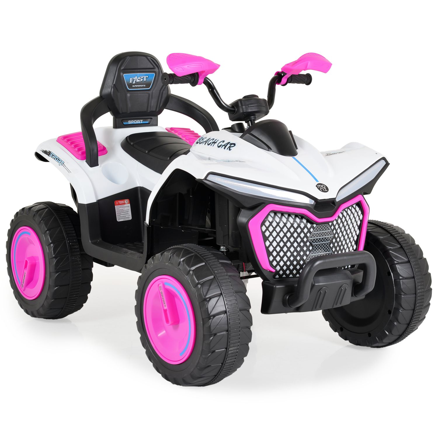 Moni Kinder Elektroquad Windy DLX-288, Musikfunktion, 4 Motoren, Scheinwerfer rosa 