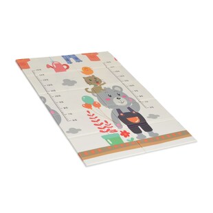 Moni Spielmatte faltbar Thermomatte 180 x 120 cm Tasche doppelseitig wasserdicht hellgrau 