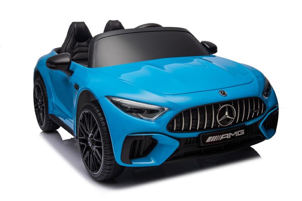 ES-Toys Kinder Elektroauto Mercedes SL63 AMG, 4 Motoren, Sto&szlig;d&auml;mpfer, EVA-Reifen blau 